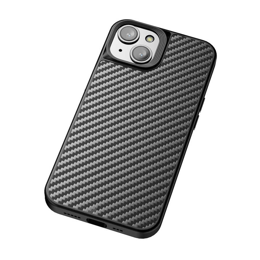 Wlons Radison iPhone 14 Kılıf Aramid Karbon Fiber Magsafe Telefon Kılıfı - 2 Wlons Radison iPhone 14 Kılıf Aramid Karbon Fiber Magsafe Telefon Kılıfı - 2